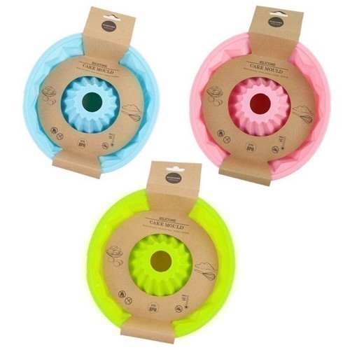 MOLDE MUNHOME BIZCOCHO SILICONA 22CMS COLORES SURT